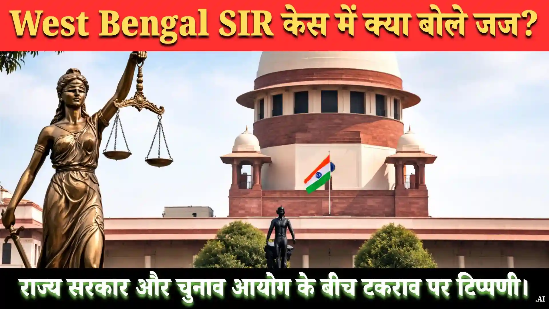 पश्चिम बंगाल SIR पर सुप्रीम कोर्ट की सुनवाई: सच, तर्क और कोर्ट के आदेश — एक विस्तृत विश्लेषण