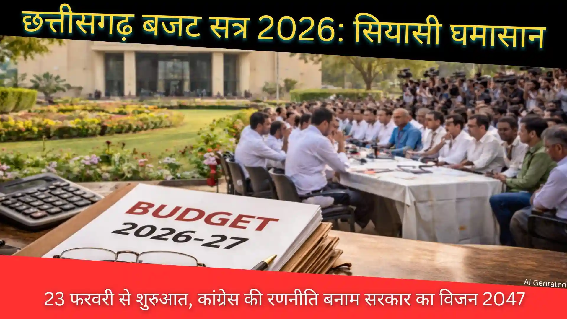 छत्तीसगढ़ बजट सत्र 2026-27: कांग्रेस की रणनीति, सरकार का विजन 2047 और सियासी घेराबंदी