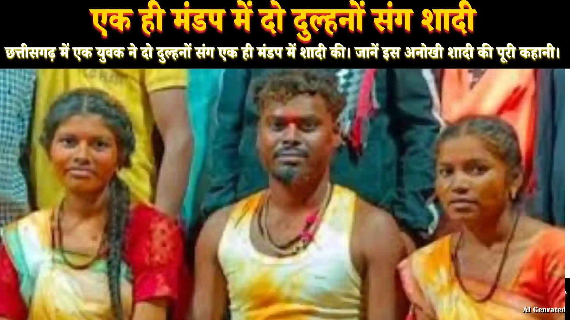 एक ही मंडप में दो दुल्हनों संग शादी: छत्तीसगढ़ में चर्चा का विषय